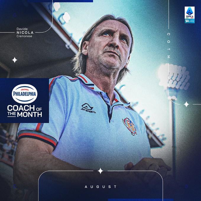 星空体育中国-开局两连胜，克雷莫内塞主帅尼科拉当选意甲8月最佳教练